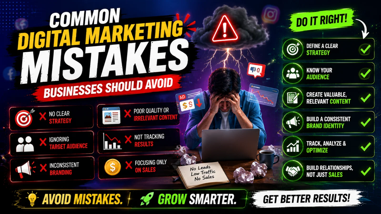 Common Digital Marketing Mistakes Businesses Should Avoid