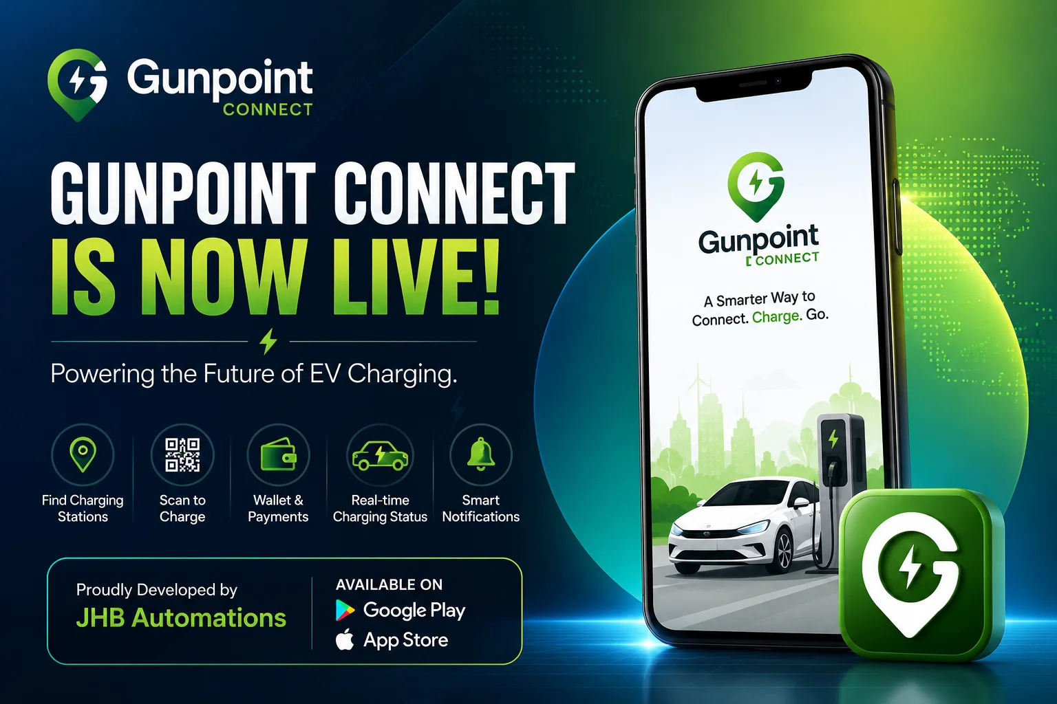 Introducing Gunpoint Connect: Our EV Charging App Is Now Live on Google Play and the App Store